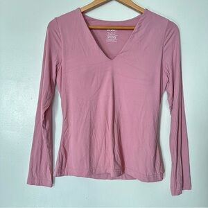 OGL Mauve V-Neck Long Sleeve Top Size Large